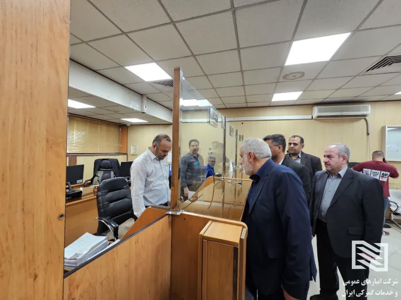 بازدید میدانی رئیس هیأت‌مدیره شرکت انبارهای عمومی و خدمات گمرکی ایران از شرکت تهران